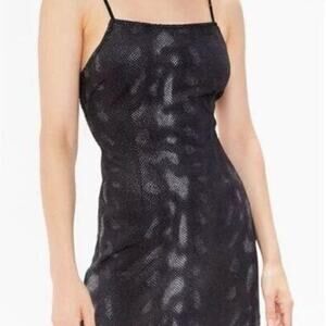 Urban Outfitters Black Mesh Snake Mini Dress - Women’s Size S